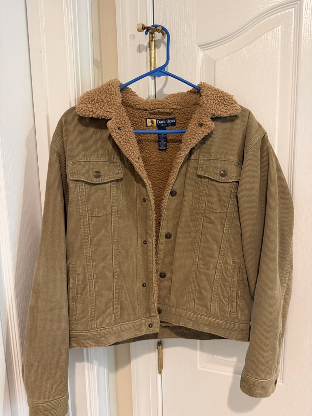 Duck Head Tan Corduroy Sherpa Jacket